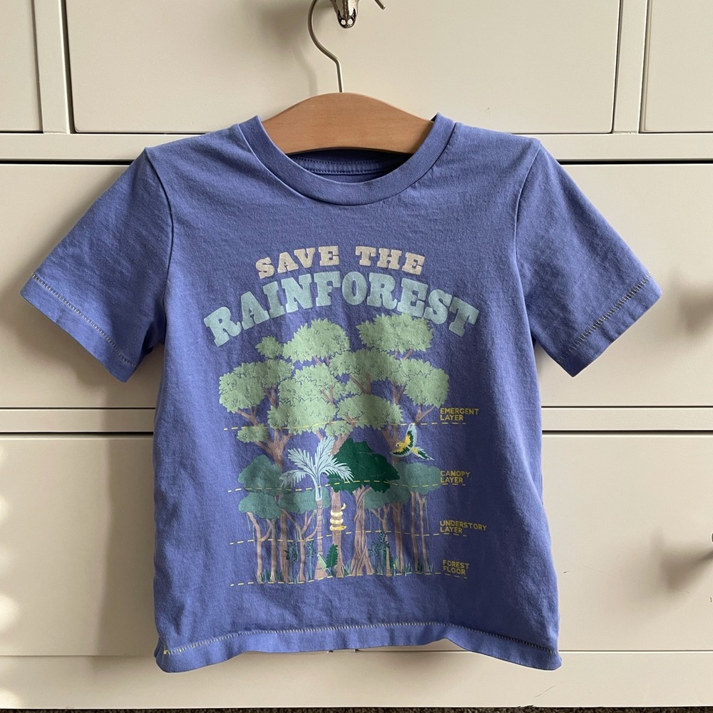 Peek Kids Save the Rainforest tshirt 3T